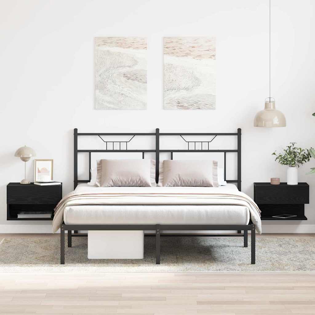Cabinet de chevet avec tiroir 2 pcs Chêne noir 46 x 30 x 30 cm - XIOS