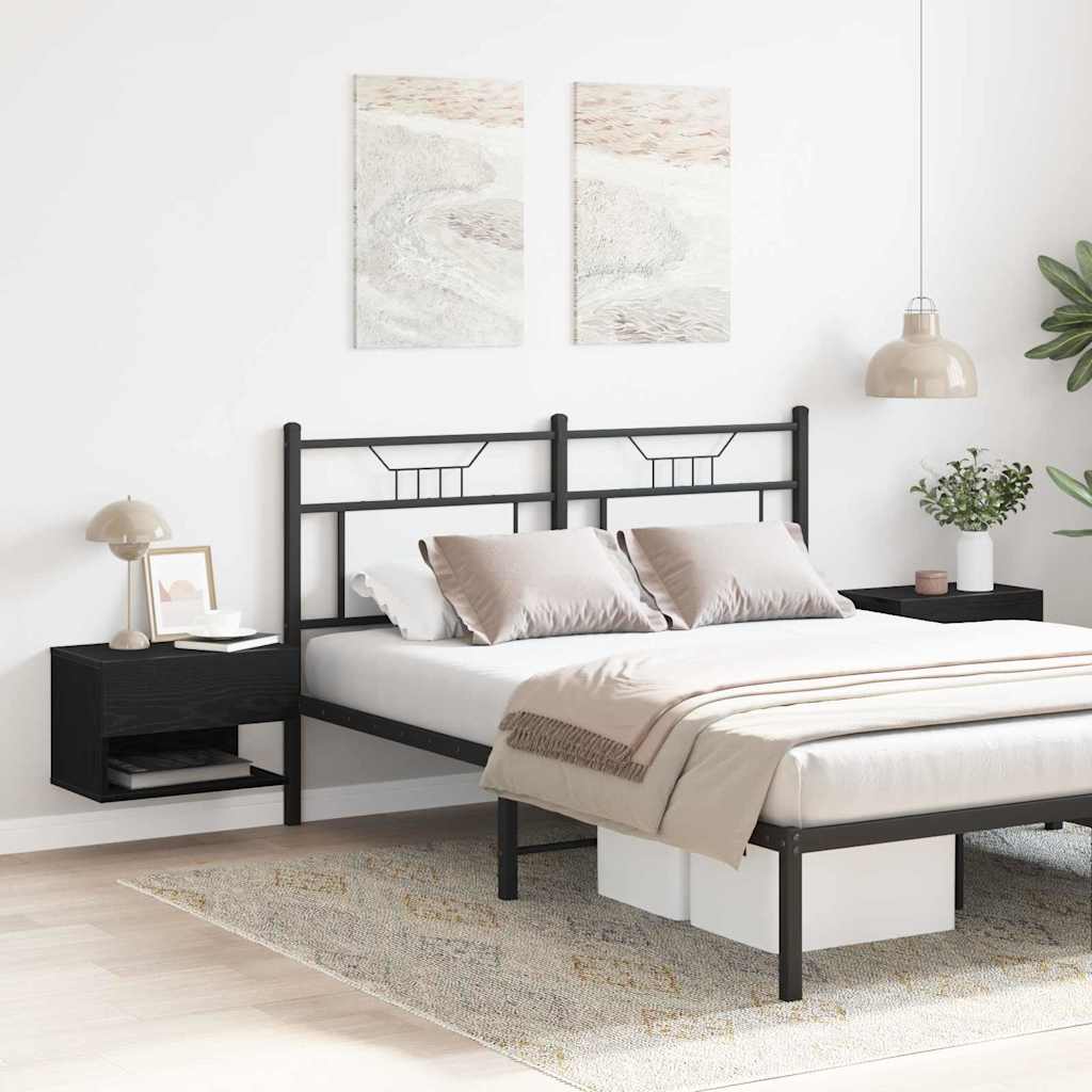 Cabinet de chevet 2 pcs Chêne noir 46 x 29,5 x 30 cm