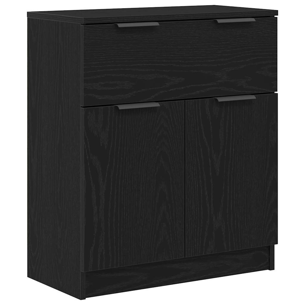 Buffet avec tiroir Chêne noir 60 x 30 x 70 cm Bois d'ingénierie - XIOS