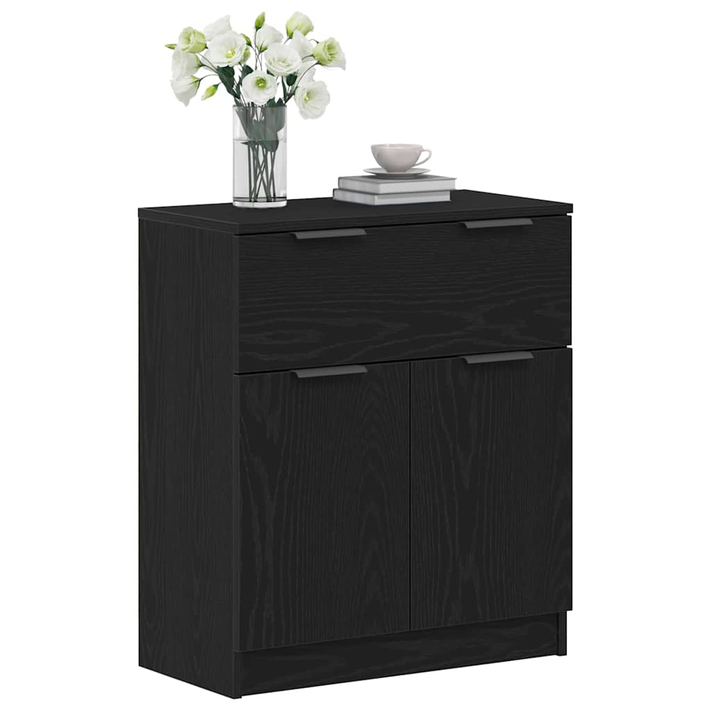 Buffet avec tiroir Chêne noir 60 x 30 x 70 cm Bois d'ingénierie - XIOS