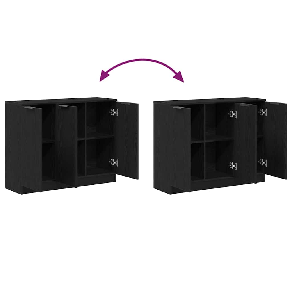 Buffet Chêne noir 90,5 x 30 x 70 cm Bois d'ingénierie - XIOS