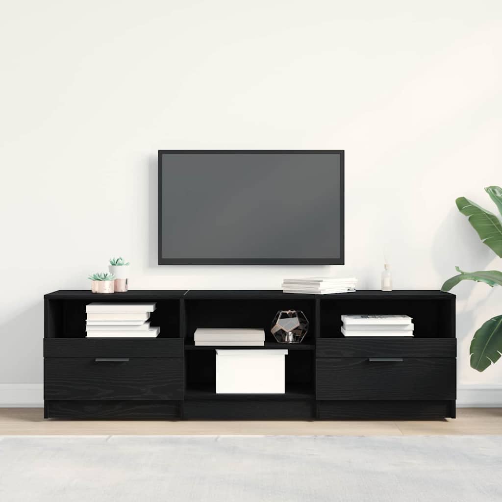 Meuble TV avec tiroir Noir 150 x 33.5 x 45 cm Bois d'ingénierie - XIOS