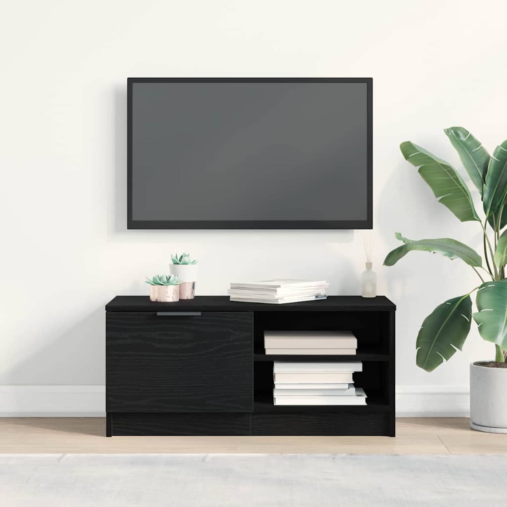 Meuble TV Noir 80 x 35 x 36.5 cm Bois d'ingénierie - XIOS