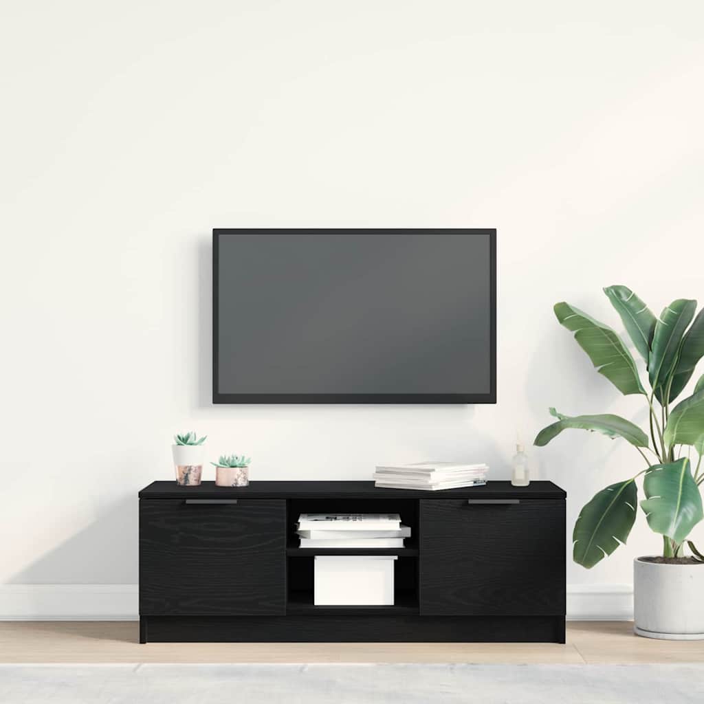 Meuble TV 102 x 32 x 35.5 cm Chêne noir Bois d'ingénierie - XIOS