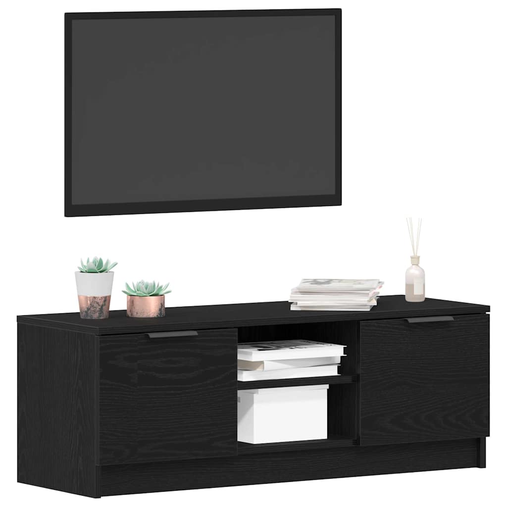 Meuble TV 102 x 32 x 35.5 cm Chêne noir Bois d'ingénierie - XIOS