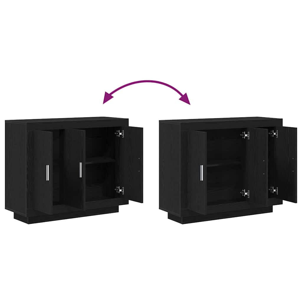 Buffet Noir 92 x 35 x 75 cm Bois d'ingénierie - XIOS