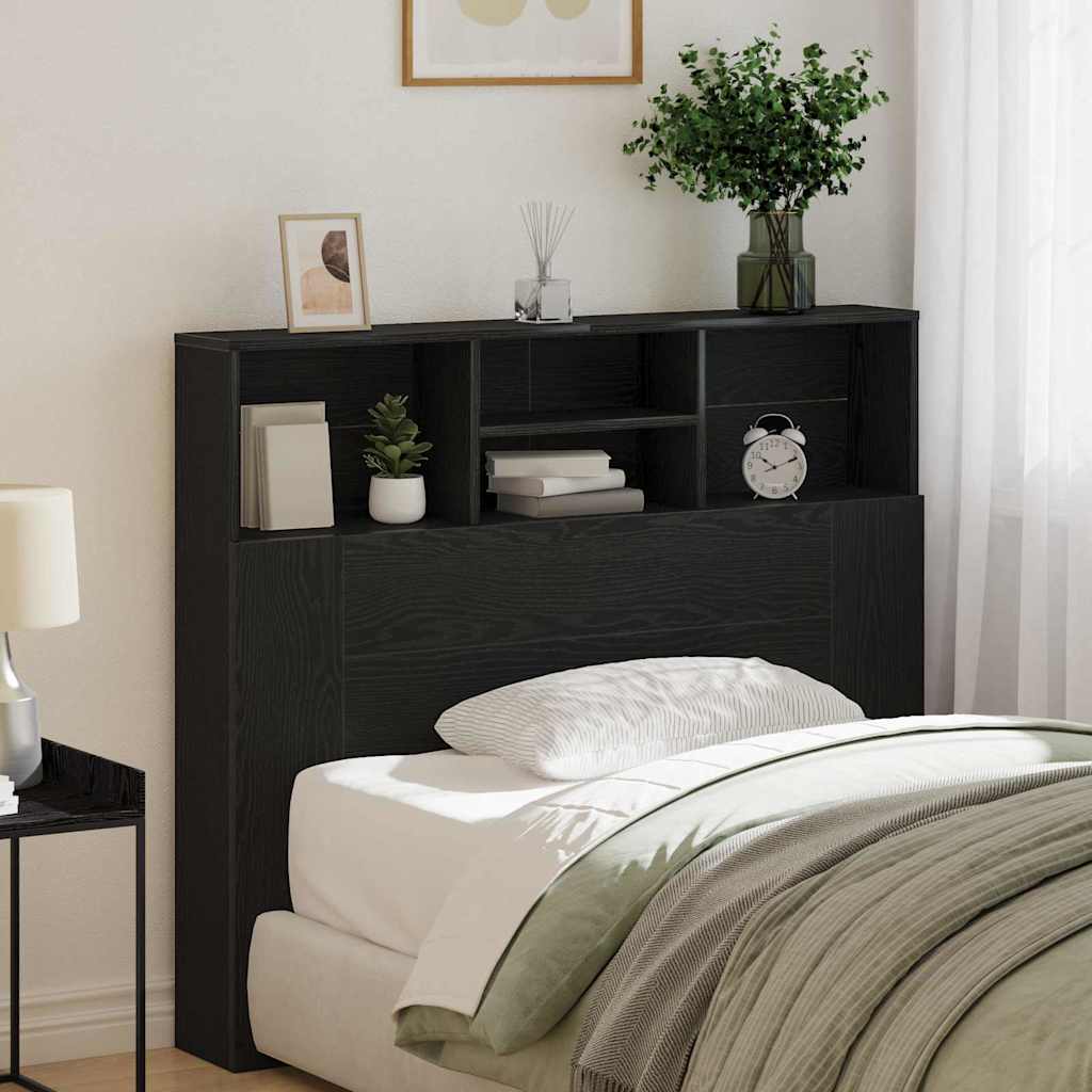 Cabinet de Tête de Lit Chêne noir 120 x 19 x 103.5 cm - XIOS