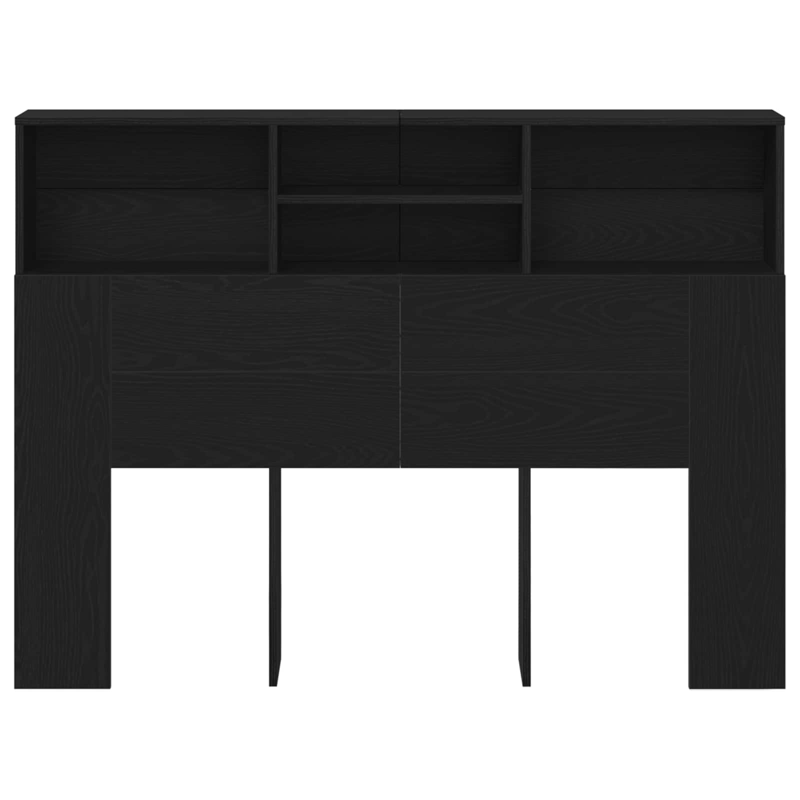 Cabinet de Tête de Lit Chêne noir 140 x 19 x 103,5 cm - XIOS