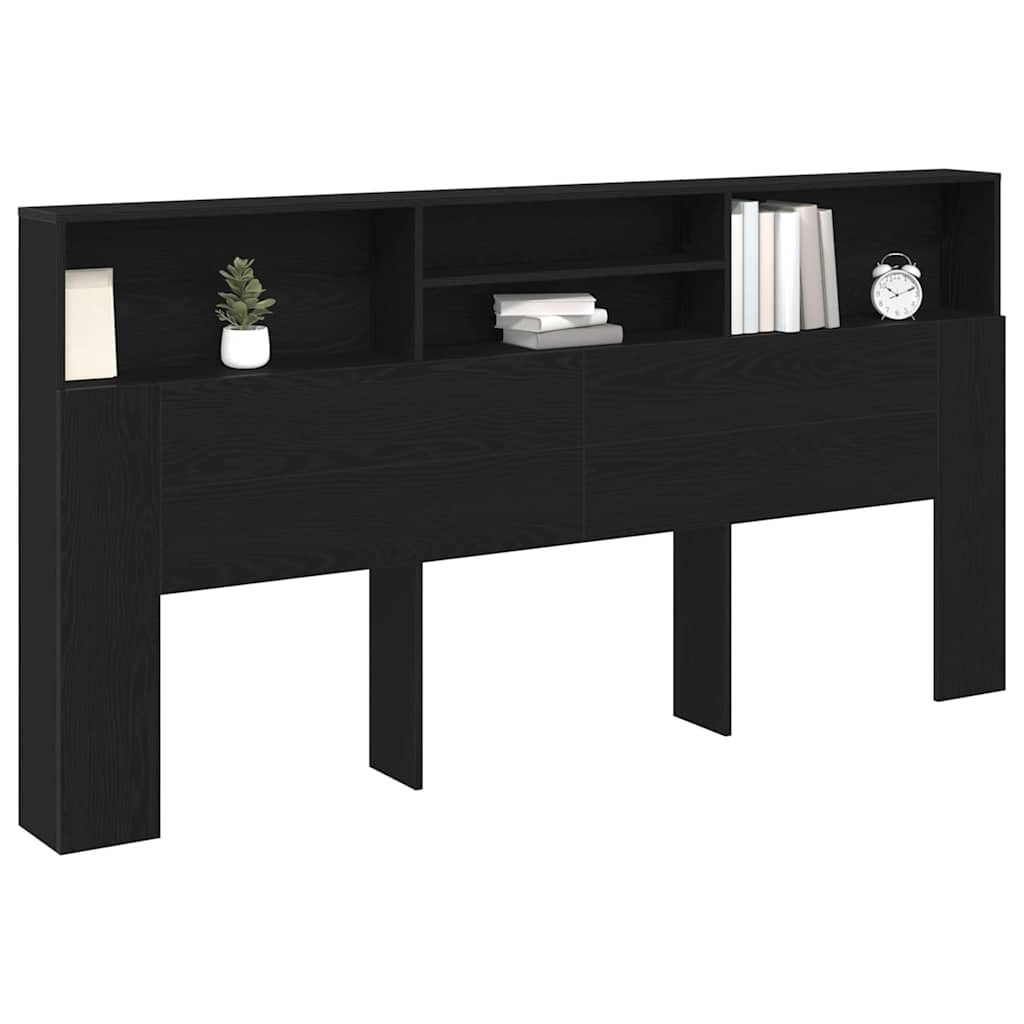 Cabinet de Tête de Lit Chêne noir 200 x 19 x 103.5 cm - XIOS
