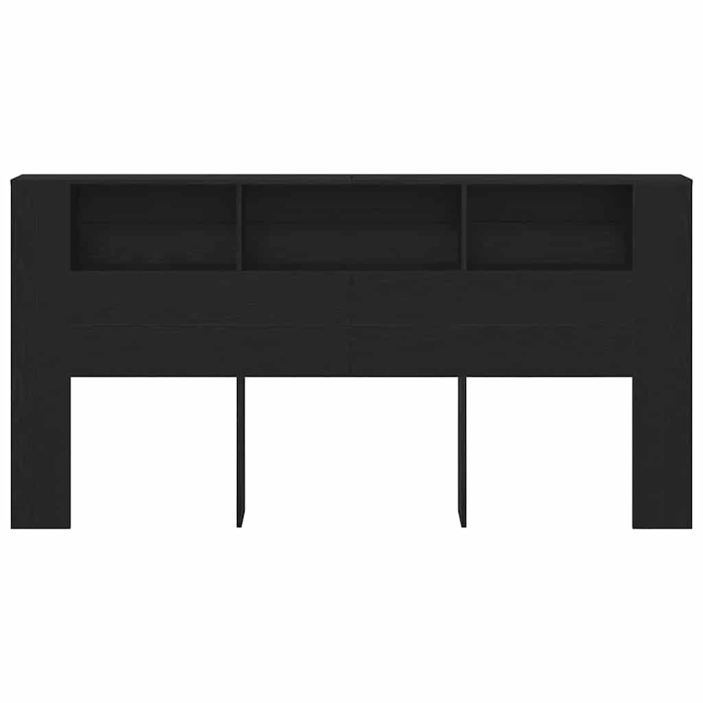 Cabinet de Tête de Lit Chêne noir 200 x 18,5 x 104,5 cm - XIOS