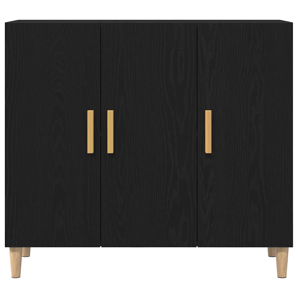 Buffet Noir 90 x 34 x 80 cm Bois d'ingénierie - XIOS