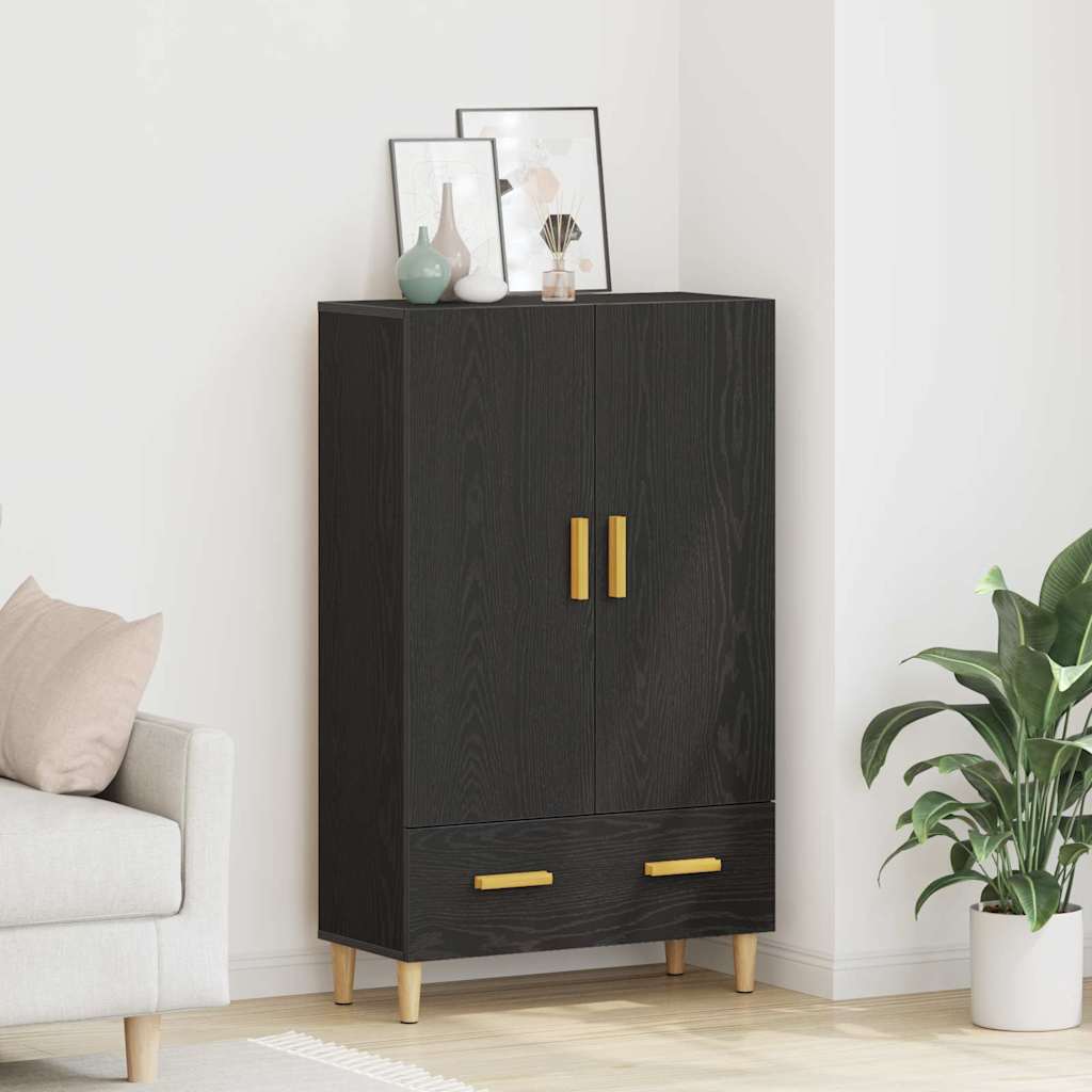 Haut Armoire Noir 70 x 31 x 115 cm Bois d'ingénierie - XIOS