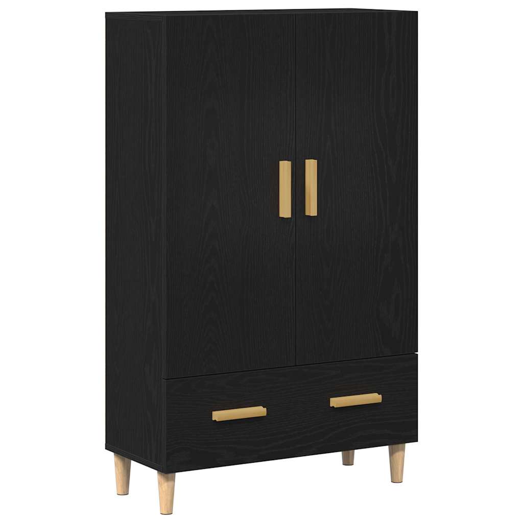 Haut Armoire Noir 70 x 31 x 115 cm Bois d'ingénierie - XIOS