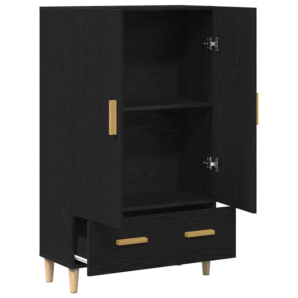 Haut Armoire Noir 70 x 31 x 115 cm Bois d'ingénierie - XIOS