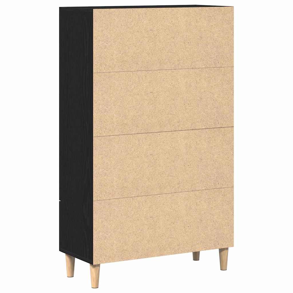 Haut Armoire Noir 70 x 31 x 115 cm Bois d'ingénierie - XIOS