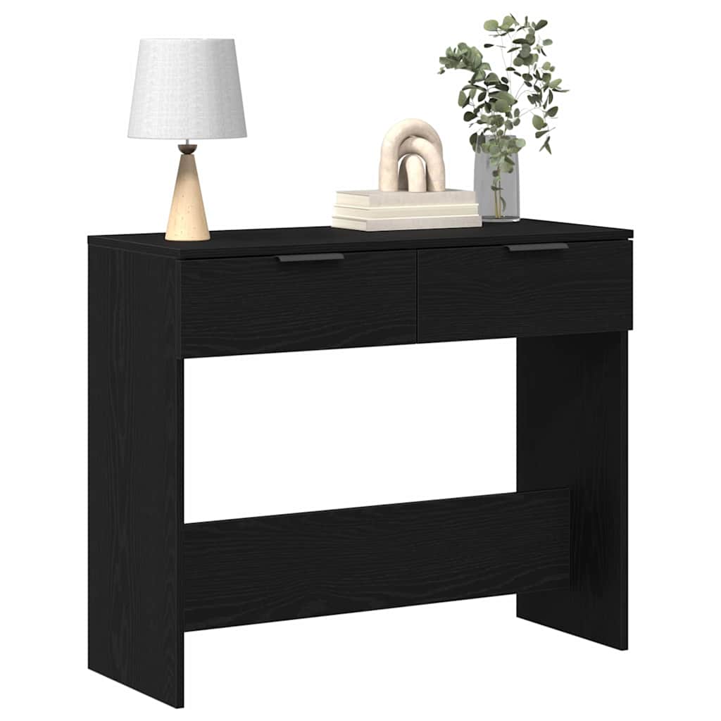 Table console Chêne noir 90 x 36 x 75 cm Bois d'ingénierie - XIOS