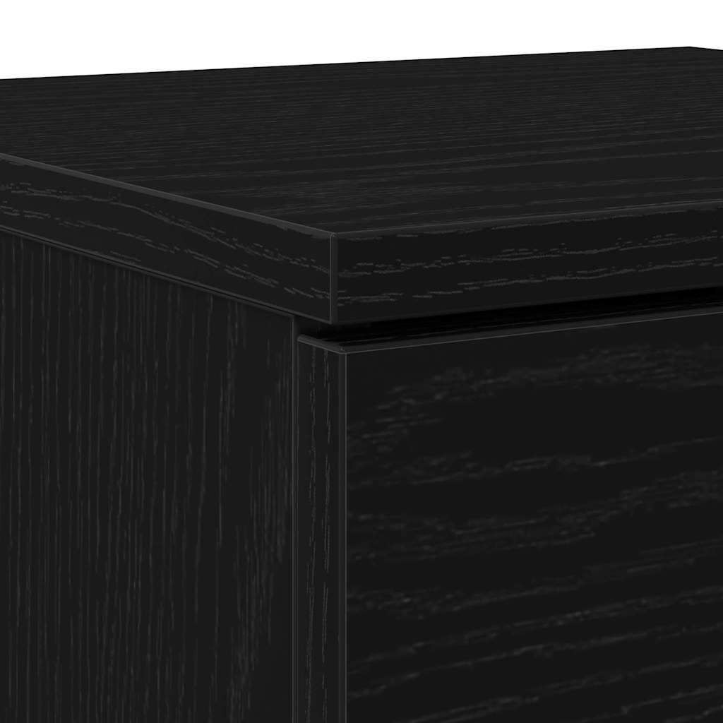 Buffet 2 pcs Chêne noir 30 x 30 x 70 cm Bois d'ingénierie - XIOS