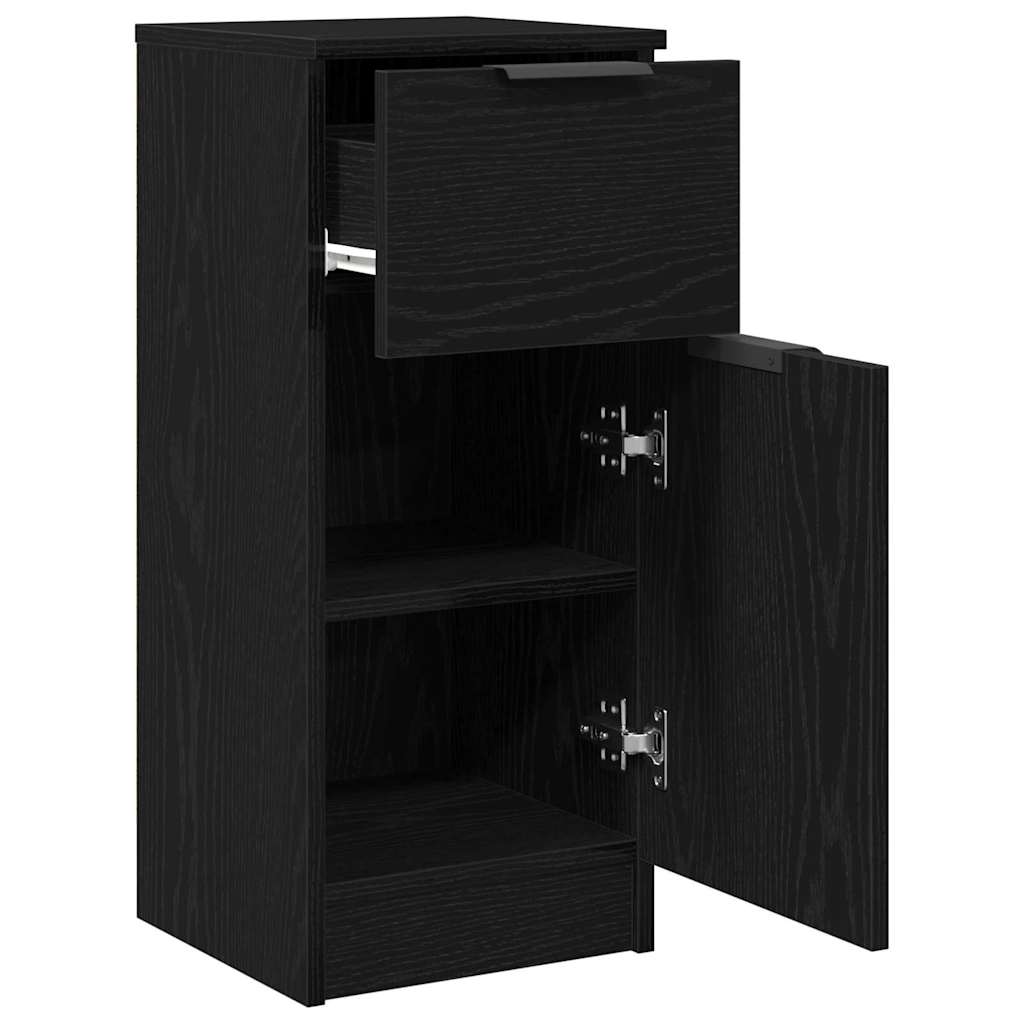 Buffet 2 pcs Chêne noir 30 x 30 x 70 cm Bois d'ingénierie - XIOS