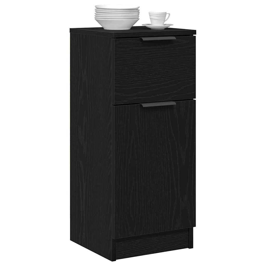 Buffet 2 pcs Chêne noir 30 x 30 x 70 cm Bois d'ingénierie - XIOS