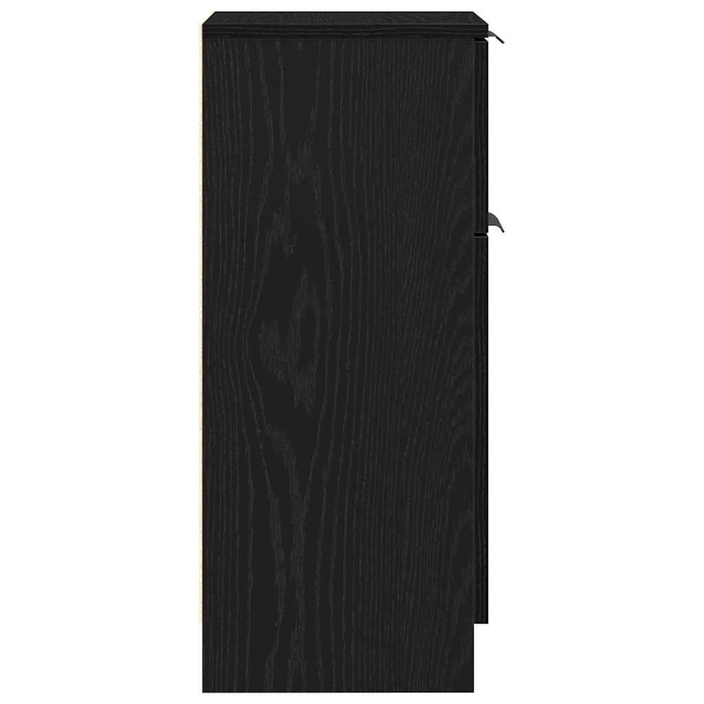 Buffet 2 pcs Chêne noir 30 x 30 x 70 cm Bois d'ingénierie - XIOS