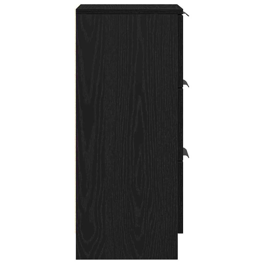 Buffet en chêne noir avec tiroir Chêne noir 30 x 30 x 70 cm - XIOS