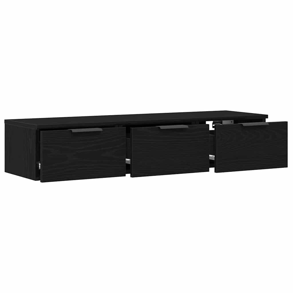 Meuble mural Chêne noir 102 x 30 x 20 cm Bois d'ingénierie