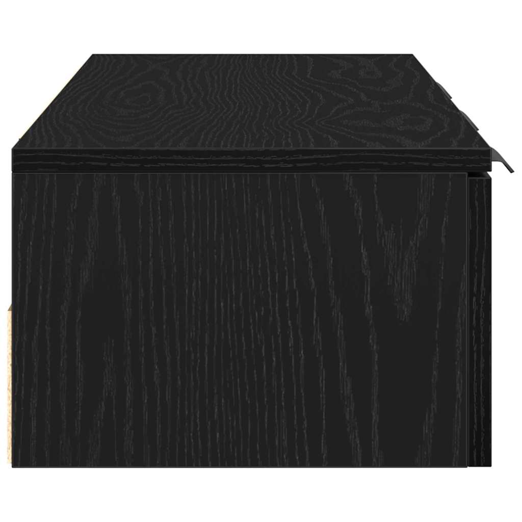 Meuble mural Chêne noir 102 x 30 x 20 cm Bois d'ingénierie