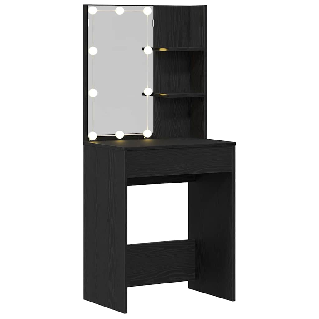 Table de Toilette Chêne noir 60 x 40 x 140 cm Bois d'ingénierie - XIOS