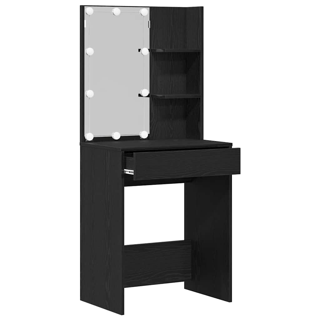 Table de Toilette Chêne noir 60 x 40 x 140 cm Bois d'ingénierie - XIOS