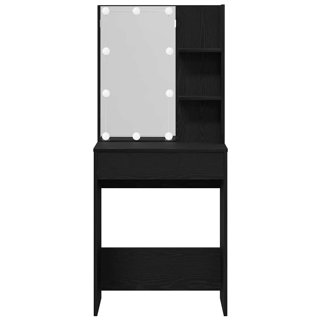 Table de Toilette Chêne noir 60 x 40 x 140 cm Bois d'ingénierie - XIOS