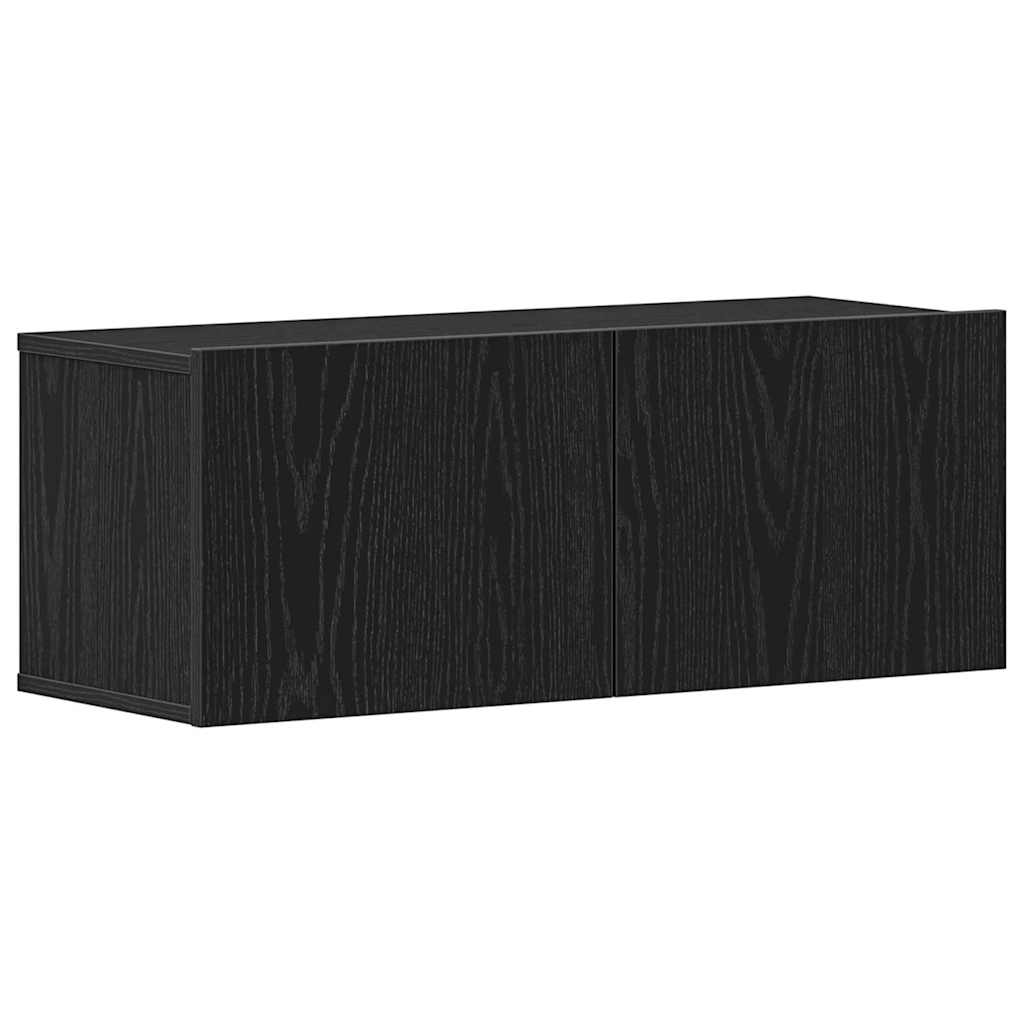 Meuble TV 2 pcs Chêne noir 80 x 30 x 30 cm Bois d'ingénierie - XIOS