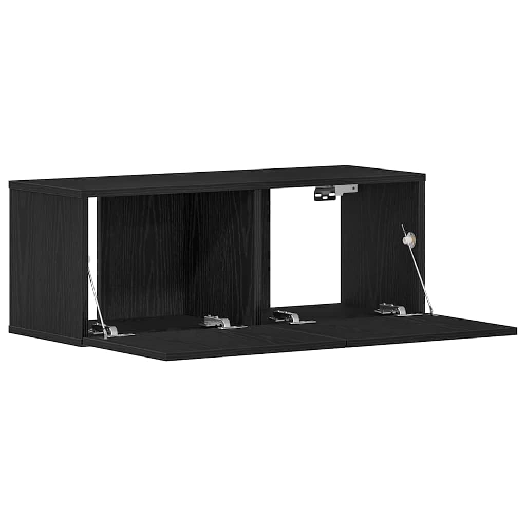 Meuble TV 2 pcs Chêne noir 80 x 30 x 30 cm Bois d'ingénierie - XIOS