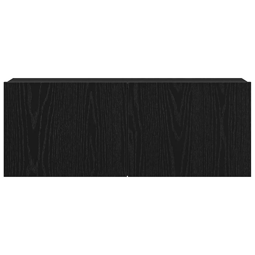 Meuble TV 2 pcs Chêne noir 80 x 30 x 30 cm Bois d'ingénierie - XIOS