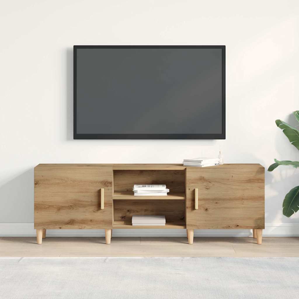 Meuble TV chêne artisanal 150 x 30 x 50 cm Bois d'ingénierie - XIOS