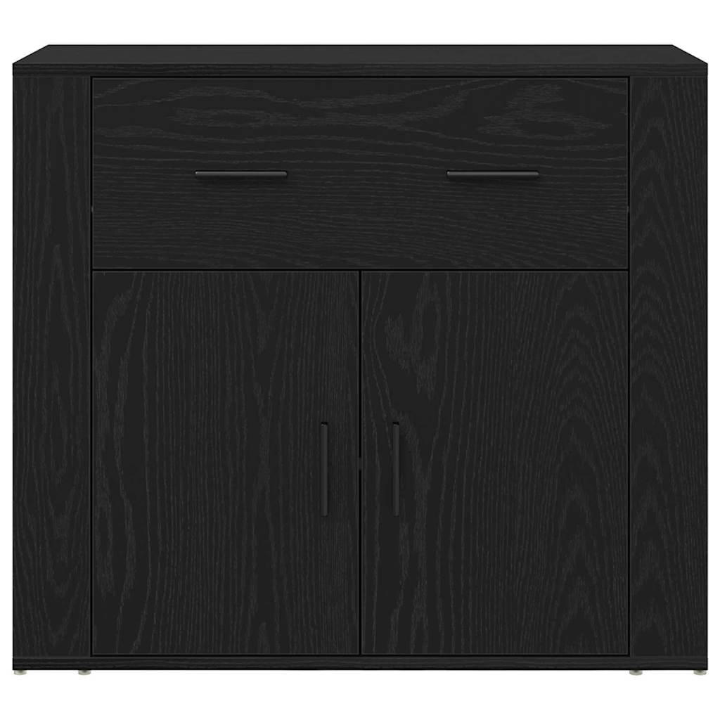 Buffet avec tiroir Chêne noir 80 x 33 x 70 cm Bois d'ingénierie - XIOS