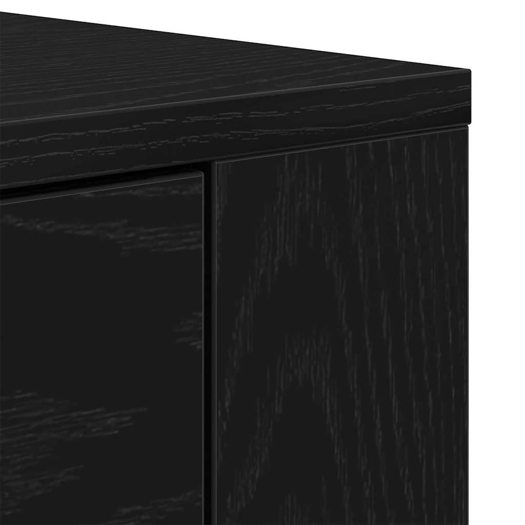 Buffet avec tiroir Chêne noir 80 x 33 x 70 cm Bois d'ingénierie - XIOS