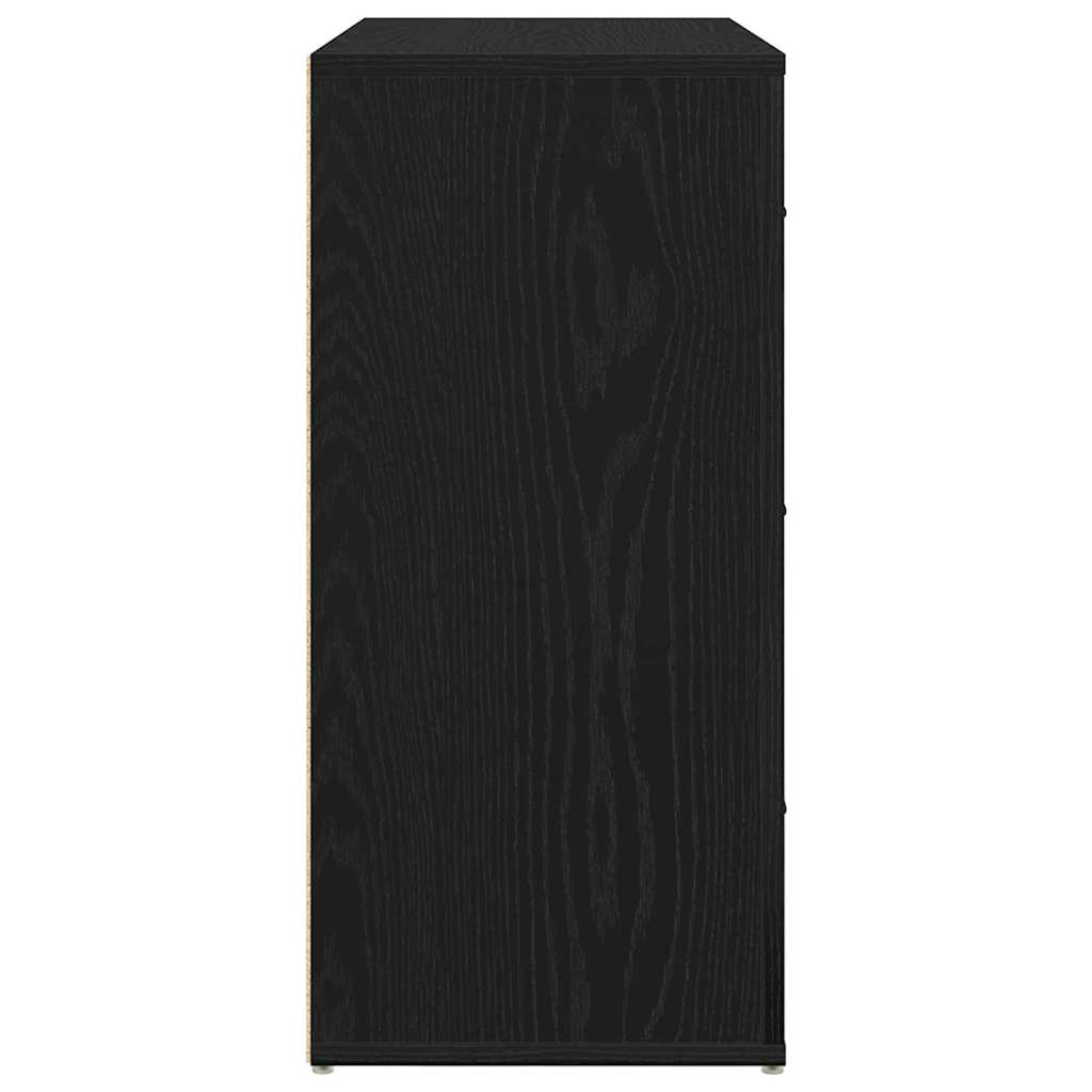 Buffet avec tiroir Chêne noir 80 x 33 x 70 cm Bois d'ingénierie - XIOS