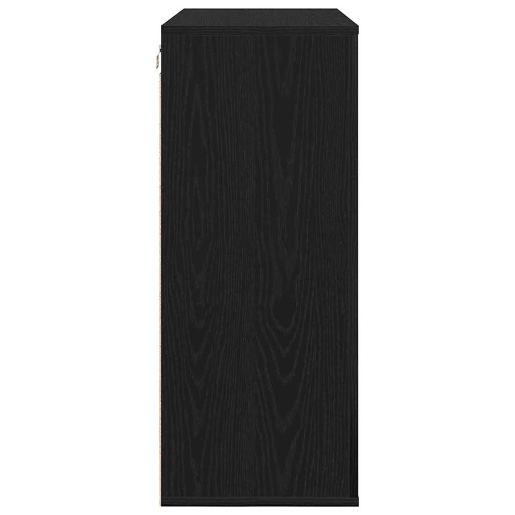 Meuble mural Chêne noir 80 x 33 x 80 cm Bois d'ingénierie - XIOS
