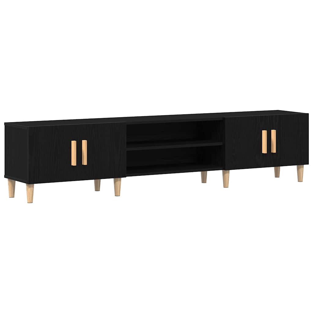 Meuble TV Chêne noir 180 x 31,5 x 40 cm Bois d'ingénierie - XIOS