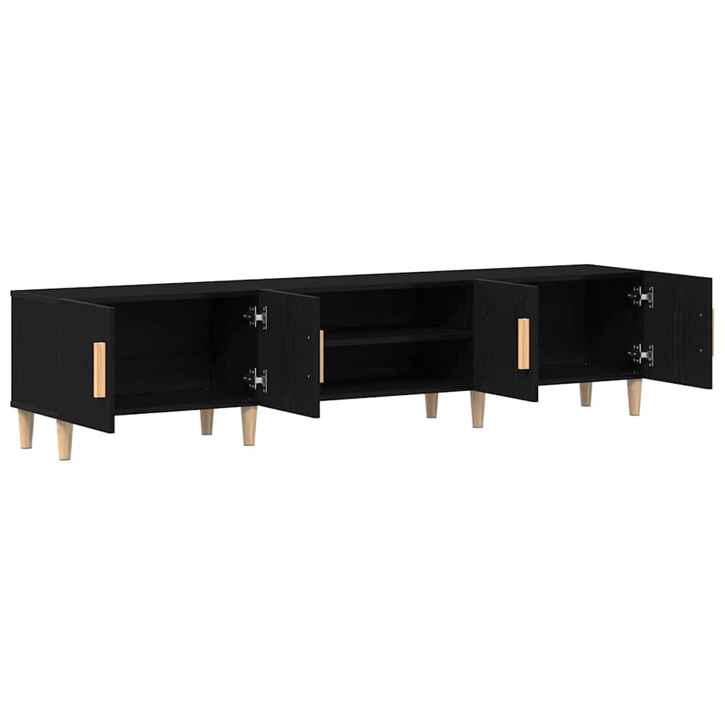 Meuble TV Chêne noir 180 x 31,5 x 40 cm Bois d'ingénierie - XIOS
