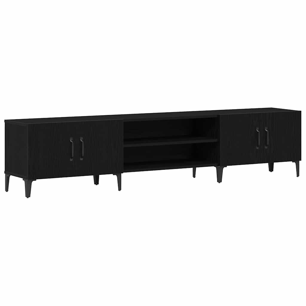 Meuble TV Chêne noir 180 x 31,5 x 40 cm Bois d'ingénierie - XIOS