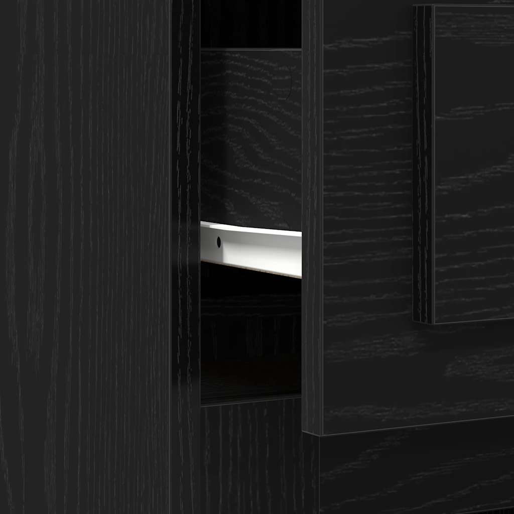 Bureau avec porte Chêne noir 50 x 115 x 75 cm Bois d'ingénierie - XIOS