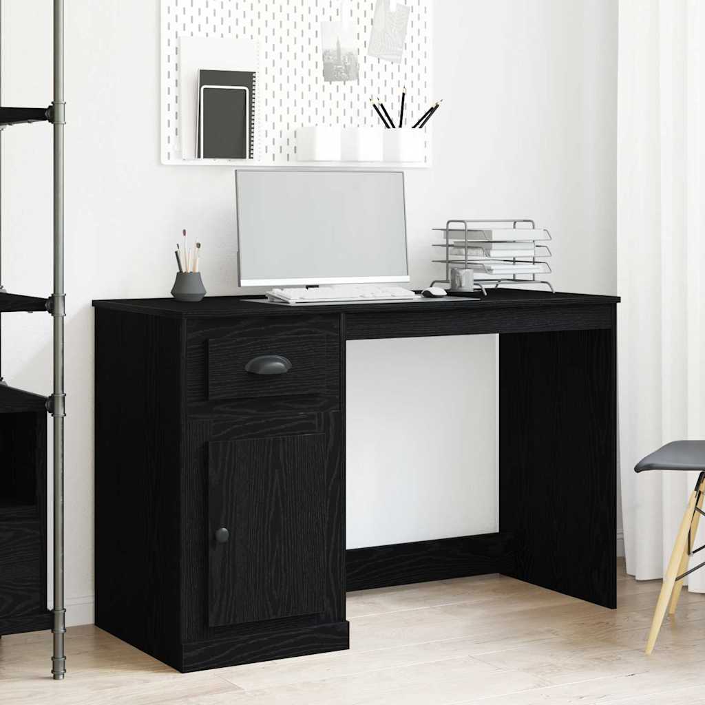 Bureau avec porte Chêne noir 50 x 115 x 75 cm Bois d'ingénierie - XIOS