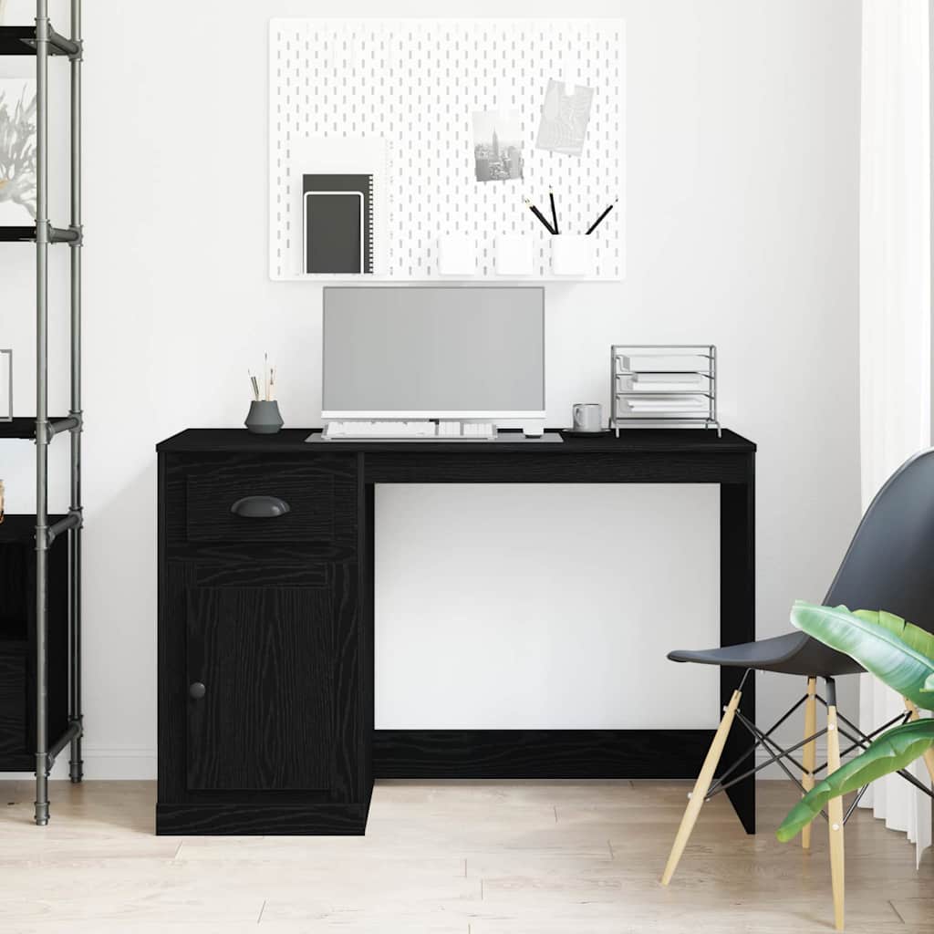 Bureau avec porte Chêne noir 50 x 115 x 75 cm Bois d'ingénierie - XIOS
