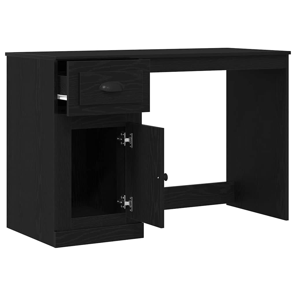 Bureau avec porte Chêne noir 50 x 115 x 75 cm Bois d'ingénierie - XIOS