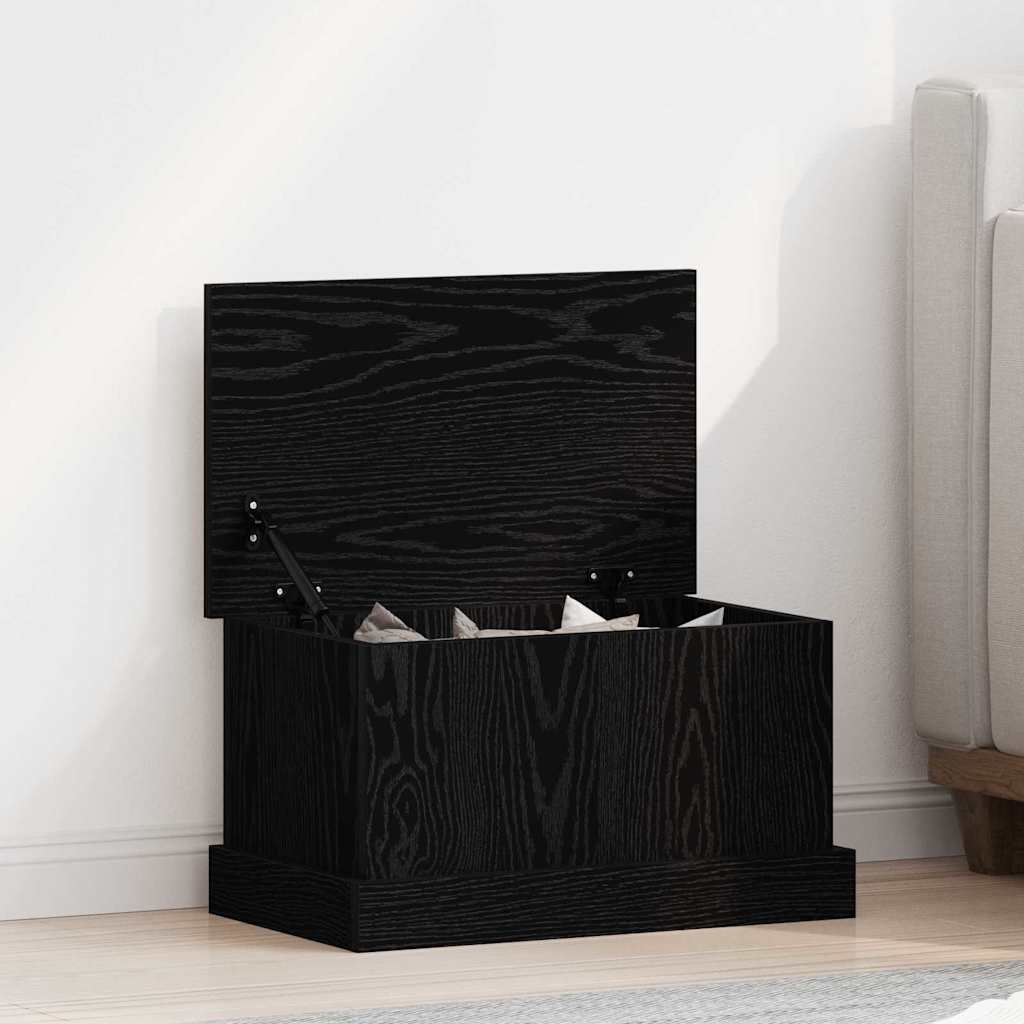 Boîte de Rangement Chêne noir 50 x 30 x 28 cm Bois d'ingénierie - XIOS