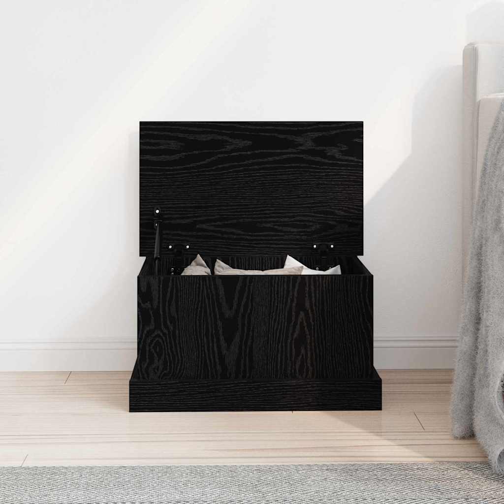 Boîte de Rangement Chêne noir 50 x 30 x 28 cm Bois d'ingénierie - XIOS