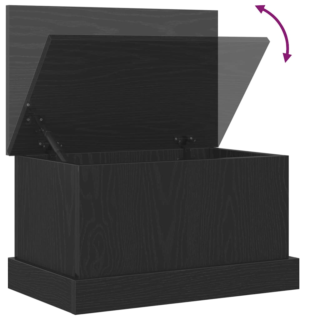 Boîte de Rangement Chêne noir 50 x 30 x 28 cm Bois d'ingénierie - XIOS