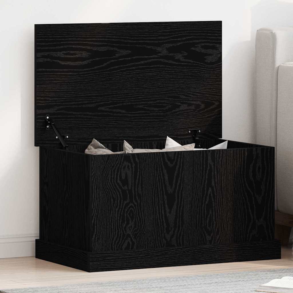 Boîte de Rangement Chêne noir 70 x 40 x 28 cm Bois d'ingénierie - XIOS
