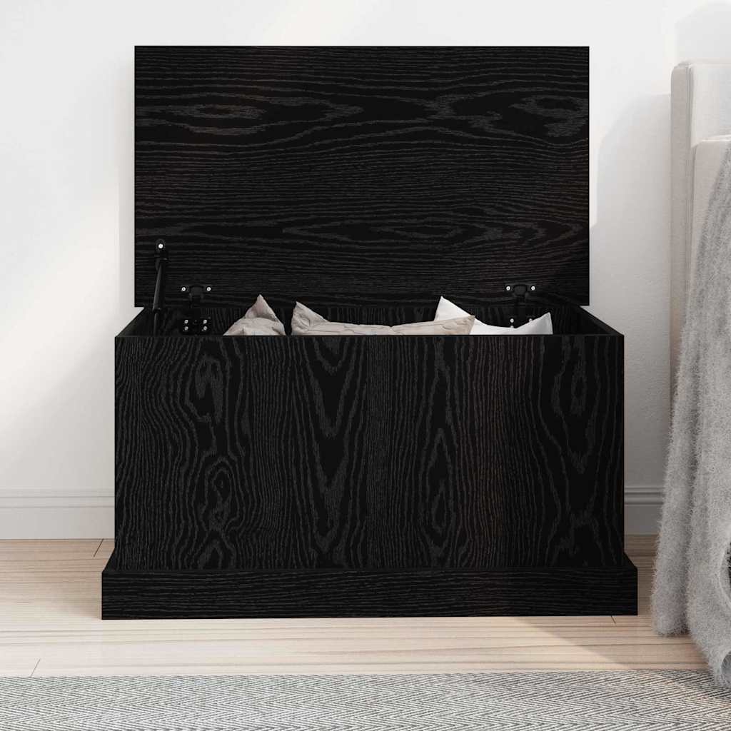 Boîte de Rangement Chêne noir 70 x 40 x 28 cm Bois d'ingénierie - XIOS